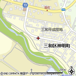 新潟県上越市三和区神明町周辺の地図