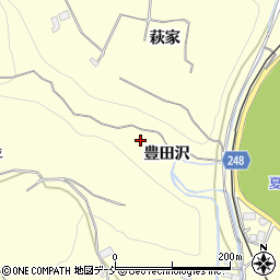福島県いわき市小川町西小川豊田沢周辺の地図