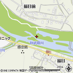 福島県白河市大南中川原周辺の地図