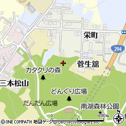福島県白河市菅生舘周辺の地図