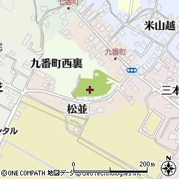 稲荷山公園周辺の地図