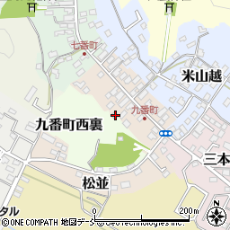 福島県白河市九番町14周辺の地図