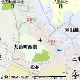 福島県白河市九番町12周辺の地図