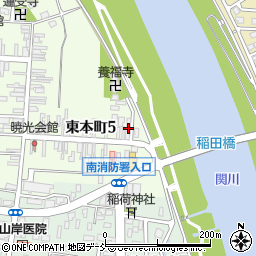 バンナイ美容室東本町店周辺の地図