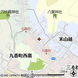 福島県白河市九番町37周辺の地図