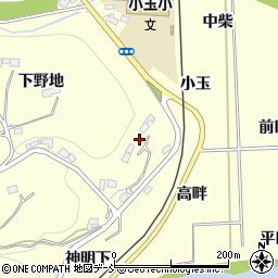福島県いわき市小川町西小川下野地28周辺の地図