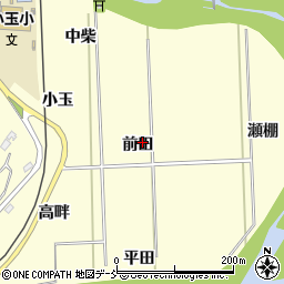 福島県いわき市小川町西小川前田周辺の地図
