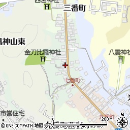 福島県白河市七番町周辺の地図
