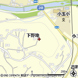 福島県いわき市小川町西小川下野地25周辺の地図