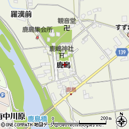 福島県白河市大鹿島周辺の地図
