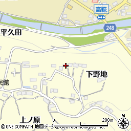 福島県いわき市小川町西小川下野地8周辺の地図
