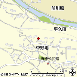福島県いわき市小川町西小川中野地周辺の地図