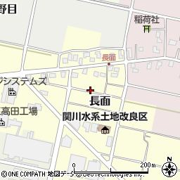 新潟県上越市長面周辺の地図