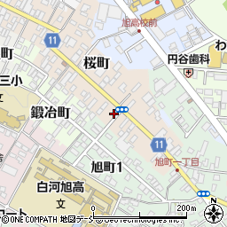 福島県白河市桜町123周辺の地図