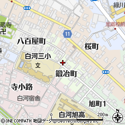 〒961-0913 福島県白河市鍛冶町の地図