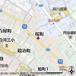 福島県白河市桜町44周辺の地図
