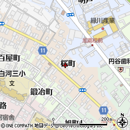福島県白河市桜町42周辺の地図