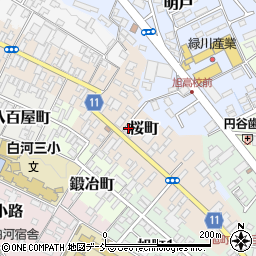 福島県白河市桜町36周辺の地図