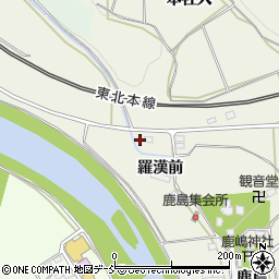福島県白河市大鹿島66-3周辺の地図