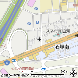 ペイント倶楽部白河北店周辺の地図