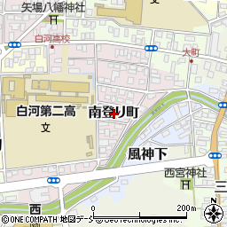 福島県白河市南登り町周辺の地図