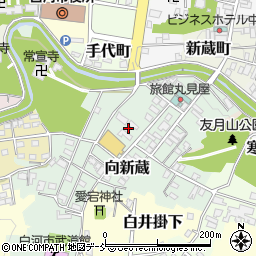 福島県白河市向新蔵周辺の地図