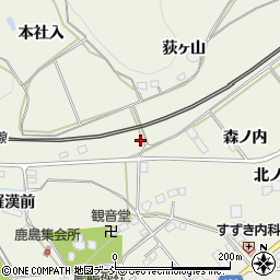 福島県白河市大東森影周辺の地図