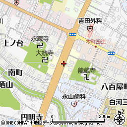 福島県白河市馬町周辺の地図