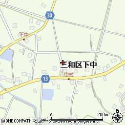 新潟県上越市三和区下中周辺の地図