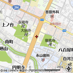福島県白河市馬町周辺の地図