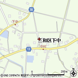 新潟県上越市三和区下中周辺の地図