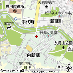 福島県白河市向新蔵64周辺の地図