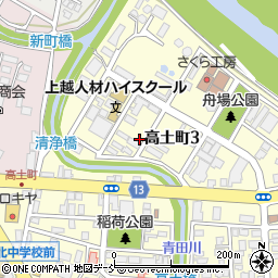 新潟県上越市高土町3丁目周辺の地図