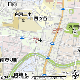 福島県白河市登り町周辺の地図