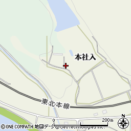 福島県白河市大本社入16周辺の地図