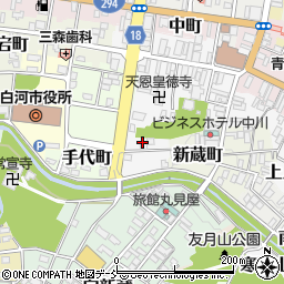 福島県白河市袋町周辺の地図
