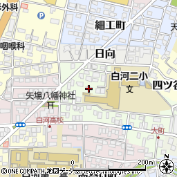 福島県白河市日影周辺の地図