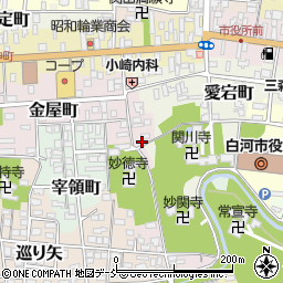 福島県白河市金屋町103-2周辺の地図