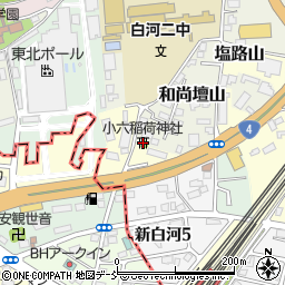 小六稲荷神社周辺の地図