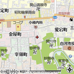福島県白河市金屋町97-1周辺の地図