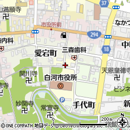 福島県白河市八幡小路周辺の地図