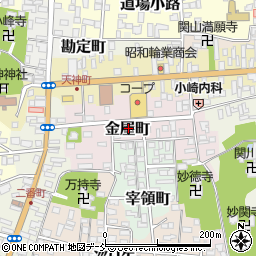 福島県白河市金屋町74周辺の地図