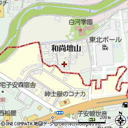 福島県白河市和尚壇山2-191周辺の地図