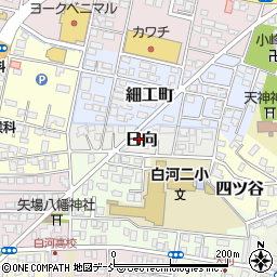 〒961-0964 福島県白河市日向の地図