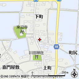 福島県中島村（西白河郡）川原田（早稲田）周辺の地図