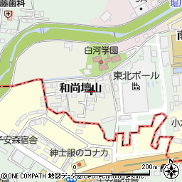 福島県白河市和尚壇山2-115周辺の地図