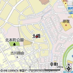 新潟県上越市土橋周辺の地図