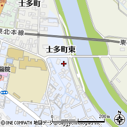 福島県白河市士多町東周辺の地図