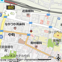 福島県白河市中町北裏周辺の地図