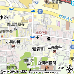 福島県白河市中町74周辺の地図